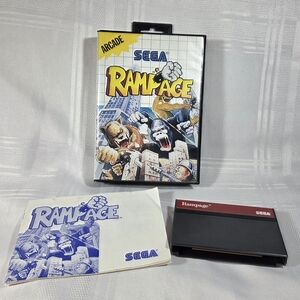 Vintage 1988 SEGA Rampage Game with Box and Manual TESTED
